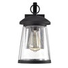 Chloe Lighting Freya Transitional 1 Light Textured Black Outdoor Wall
