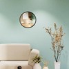 SDlumeiy 12 inch Aluminum Frame Modern Gold Round Wall Mirror,