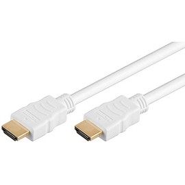 Goobay 31895 High Speed HDMI Cable with Ethernet Gold White 5m Cable Length 6mm Diameter