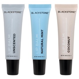 Blackstone Moisturizing Lip Balm Set 3 pack Coconut, Natural Mint, Unscented
