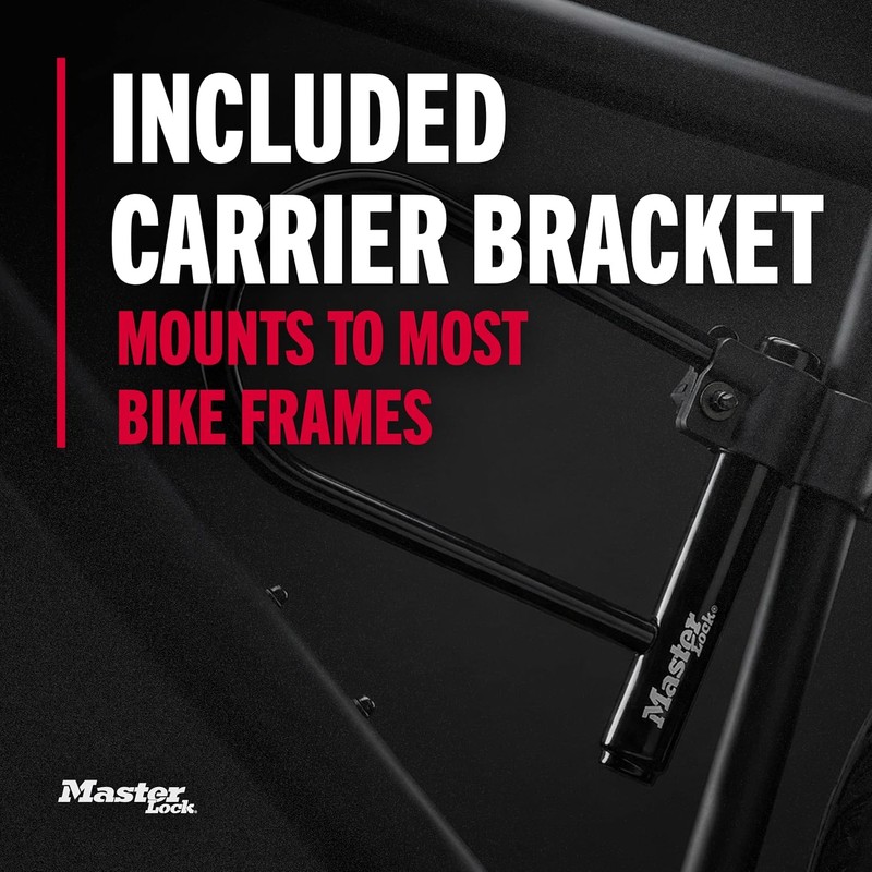 Master Lock U-Lock Keyed Bike Lock, 7-1/4-inch Anti-Theft Device, 8320D