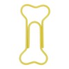 100pcs Colored Dog Bone Shape Paper Clips Black Lightweight Notebook