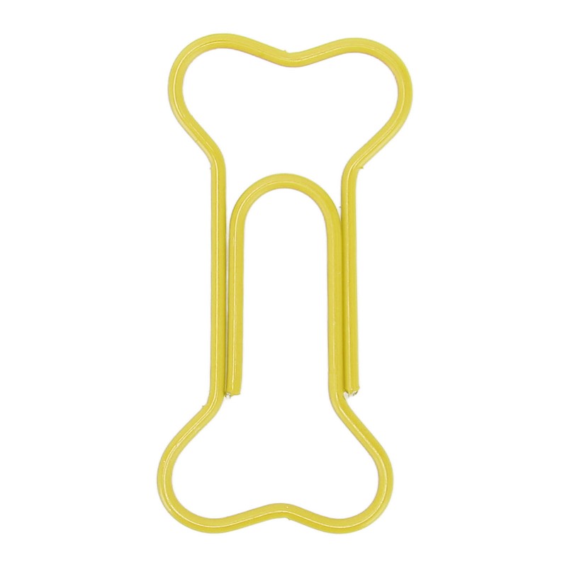 100pcs Colored Dog Bone Shape Paper Clips Black Lightweight Notebook