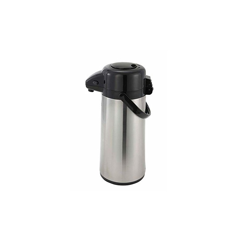 Winco Glass Lined Airpot, 3-Liter, Push Button