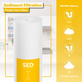 Express Water – 2 Pack Sediment Replacement Filter – Whole House Replacement Water Filter – SED High Capacity Water Filter – 5 Micron – 4.5” x 20” inch