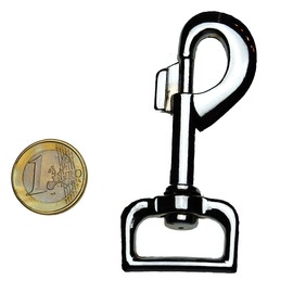Carabiner/Bolt Carabiner 25 mm Passage Zinc Die-Cast Nickel-Plated Large Carabiner High Breaking Load