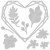 Sizzix Thinlits Cutting Dies 9PK Floral Geo Heart Frame by