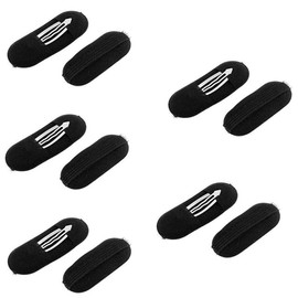 VASANA 10PCS Black Sponge Foam Bump Up Hair Clips Volume Hair Insert Clip Magic Head Insert Hair Barrettes Hairpins Hair Styler Volume Maker Bun Hair Pad for Women Girls
