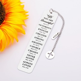 Aeonovs Aeonovs Baptism Gift for Girls Bible Verse Bookmarks for Women Faith Christian Scripture Bookmark for Him Her Religious Gift for Teens Confirmation Gifts for Boys Girls Pastor Wife Gift