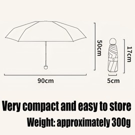 LHLZNB Mini and compact folding umbrellas，uv protection umbrella，small umbrella windproof strong，Lightweight Umbrella Compact ，Equipped with storage bags，sun umbrella (Pink)