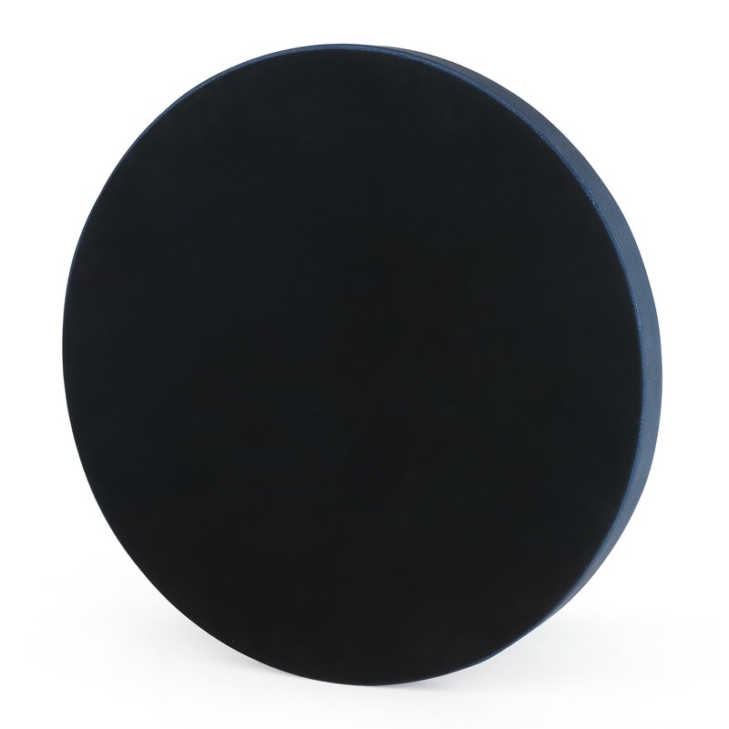 HofferRuffer Large Round Serving Tray 24'', Elegant Faux Leather Circle