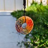 Tan Ran 7 Chakra Glass Rodin Coil Pendant Necklace
