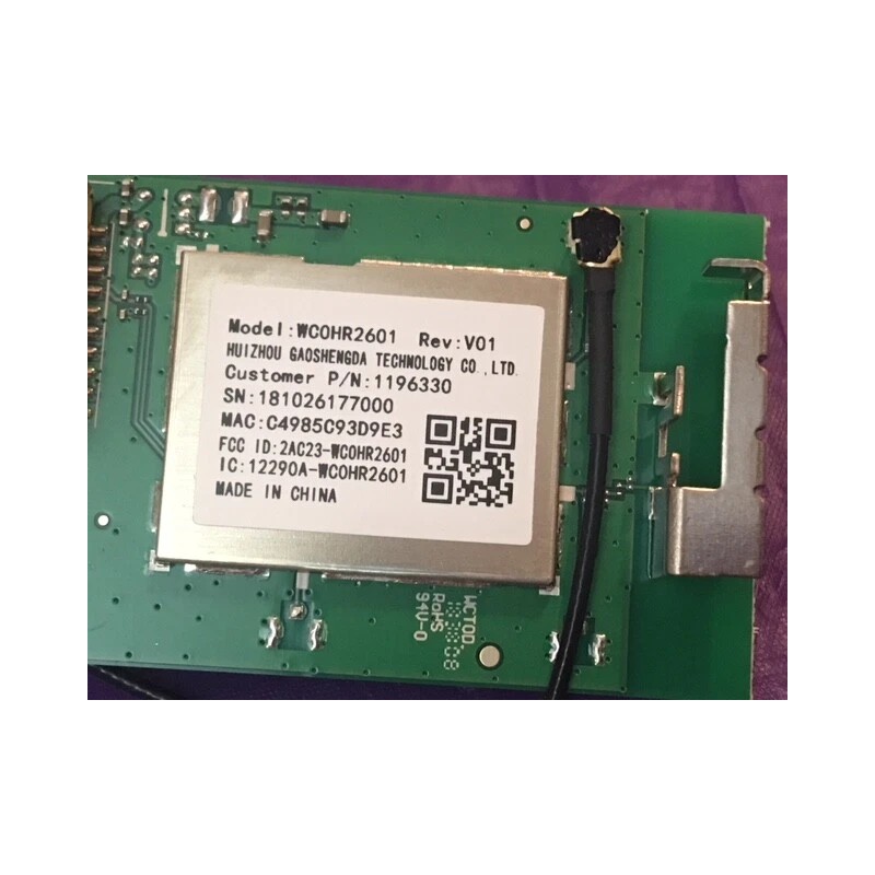 SHARP LC-58Q7330U WIFI MODULE WCOHR2601