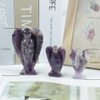 Lovionus89 Natural Amethyst Angel Statue, Hand Carved Stone Healing Crystal