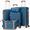 Cosbarn 5 Piece Luggage Sets with Spinner Wheels, Hardshell ABS