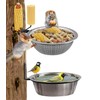 2 Pack 8.5" Squirrel and Bird Feeder for Outside Tree/Fence,