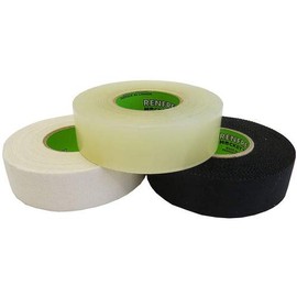 Renfrew Scapa Cloth Hockey Tape 3-Pack, Black & White Cloth, and Clear polyflex 1" x 25m