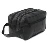 RAS Wallets Mens Large Genuine Leather Travel Overnight Wash Gym