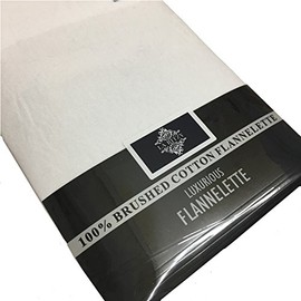 La Ritzy Thermal Flannelette Brushed Cotton Flat Sheet Plain (White, Super King Flat Sheet)