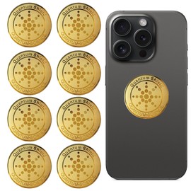SNONESIY 8 pieces radiation protection stickers for smartphone, tablet, laptop – gold – TPU material