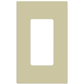 ENERLITES Screwless Decorator Wall Plate Child Safe Outlet Cover, Size 1-Gang 4.68" H x 2.93" L, Unbreakable Polycarbonate Thermoplastic, SI8831-I, Glossy, Ivory