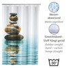 Wenko 20961100 Shower curtain Meditation highquality textile fabric, washable, Plastic