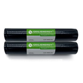 GLEPOWEER (2 Pack) 3.6V 2000mAh Ni-Cd Rechargeable Flashlight Battery Compatible with Stinger Streamlight XT HP LED DS DE 75175 75375 75813 76000 76300 Poly Stinger Pelican M9 FL126