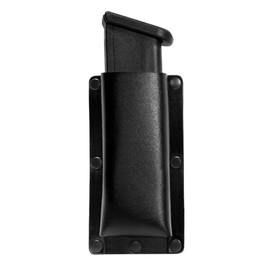 Vogel Fjord Buffalo Leather Magazine Holder 9mm .40 .45 .380 Pistol Mag Single Double Stack IWB OWB Made in USA (Black - Single Stack .380)