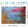 DHXXSC 8X6FT Colorful Brick Wall Backdrop Photography Studio Props Photo