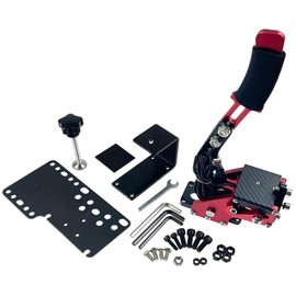 LLANNDER Red Racing Game USB Handbrake 16Bit SIM for PC Racing Games, Compatible with G27 G29 G920 G923 T500 T300 Simulate Linear Handbrake, Plug and Play