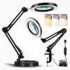 10X Magnifying Glass with Light and Stand and Clamp Desk