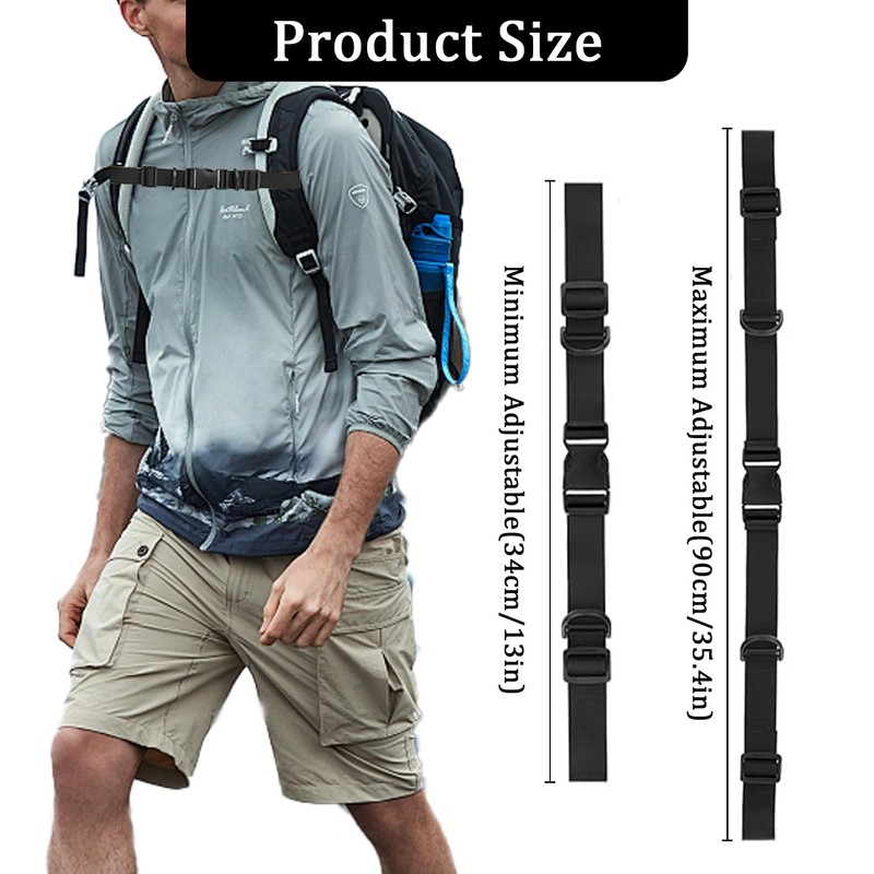 L0famy Backpack Chest Strap, Heavy Duty Adjustable Backpack Sternum Strap