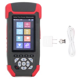 Fiber Optic Tester 1310 1550nm Wavelength 24dB 22dB Dynamic Range 10m to 60Km Test Rang OTDR VFL OPM Tester 110‑240V US Plug