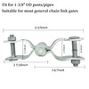 1-3/8" Chain Link Fence Gate Post Hinge, Galvanized Fence，4pcs for