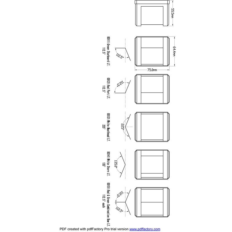 MARINE BOAT GREEN STARBOARD, RED PORT SIDE & STERN LED