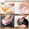 LAZYSEAL Double Sided Kitchen Sponges for Dishes, Unique Slit Scrubber
