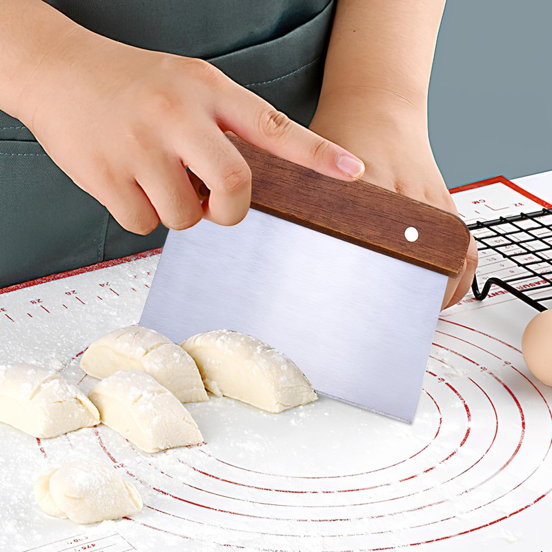 DAWRIS Premium Dough Card Dough Scraper Made of Stainless Steel