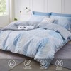 SAPHREAS Blue Leaf Duvet Cover Set Full Size 3pcs Tropical