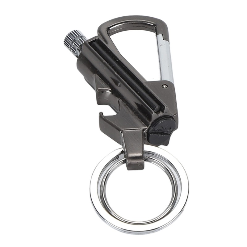 Match Bottle Opener Metal Keychain Multi Function Reusable Survival Lighter