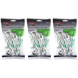 PRIDE PROFESSIONAL TEE SYSTEM PROLENGTH MAX 4" WHITE GOLF TEES - 3 BAGS