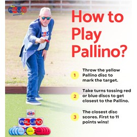 Pallino Interactive Flying Disc Set Game - Outdoor Fun for Adults and Family, Lawn Games for Kids and Adults, Backyard Interactive, Family-Friendly Outdoor Activities
