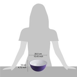 Omada Design Bowl for Pasta and Salad (3.5 Litres), Polypropylene Bowl and Integrated Antimicrobial Agents Eliminates Bacteria and Fungi. Made in Italy, Linea Sanaliving, White Viola