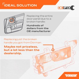 Dorman 97961 Interior Door Handle Compatible with Select Toyota Models, Black; Chrome (OE FIX)