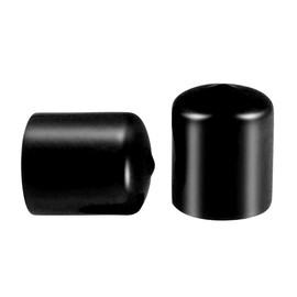 50 Pcs Screw Thread Protectors, PVC Rubber Round Tube Bolt Cap Plastic End Cap Cover Thread Protectors Black, Inner Dia 29mm