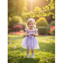 Newborn Girl Clothes 0-3 Month Tulle Dress Purple Outfit Summer Romper Ruffle Sleeveless Infant Bodysuit One Piece Jumpsuit Spring Baby Clothing