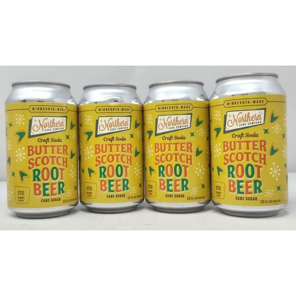 4 pack of Minnesota Made Craft Soda Butter Scotch Root