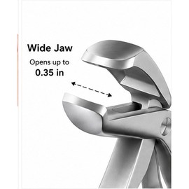 Wide Jaw Toenail Clippers for Thick Nails – Angled Head Long Handle Stainless Steel Nail Cutter
