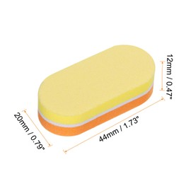 sourcing map 20pcs Mini Nail Buffers, 100/180 Grit Nail Sanding Blocks, Nail Buffing Polishing Blocks Professional Nail Polisher Set for Acrylic and Natural Nails, Orange Yellow