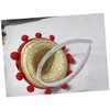 KONTONTY Lightweight Non-fading Sombrero Headband Mini Hat Hoop for Festival