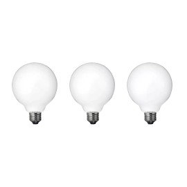 GE Lighting (case of 3 bulbs) GE 41835 Relax LED G30 Vanity Globe, frosted, Soft White